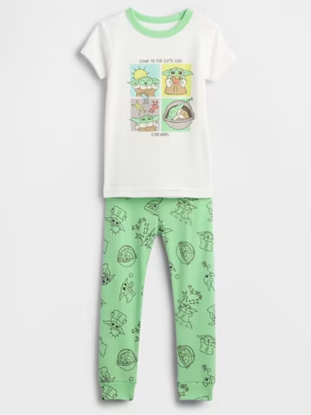 NWT GAP Star Wars Organic Cotton Grogu Pajamas Set Size 4